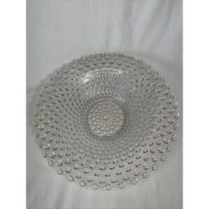 Vintage Duncan & Miller Hobnail Clear Glass Console Centerpiece Bowl 12"